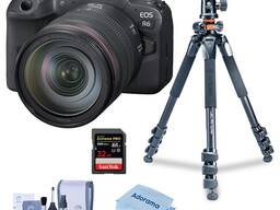 Canon EOS R6 FF առանց հայելի տեսախցիկ 24-105 մմ USM ոսպնյակների փաթեթով եռոտանի հավաքածուո