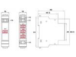 Цифровой вольтметр однофазный NV-1P на DIN-рейку - GEYA - фото 3
