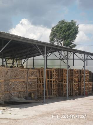 Firewood in boxes