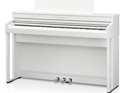 Kawai CA49 88-Key Grand Feel Compact թվային դաշնամուր նստարանով, պրեմիում ատլասե սպիտակ