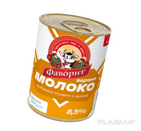 Молоко цельное сгущенное вареное "Фаворит" 8,5% жирности