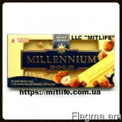 Шоколад Millennium с бесцельным лесным орехом молочный