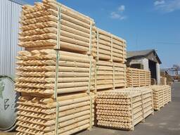 Wooden poles, pine stakes